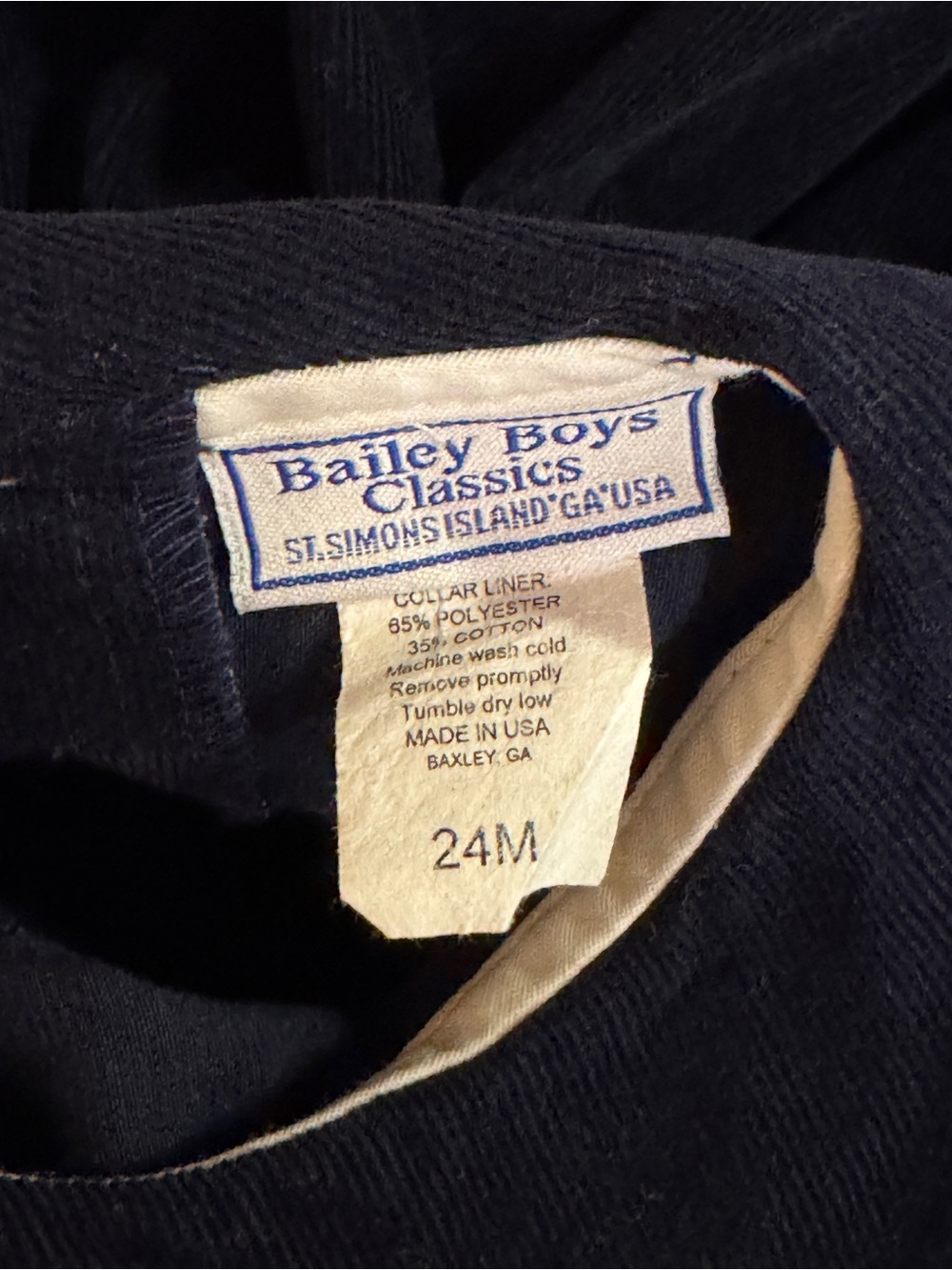 Bailey Boys Classics Kids Navy Corduroy Christmas Nativity Dress 24 Months - Picture 3 of 8
